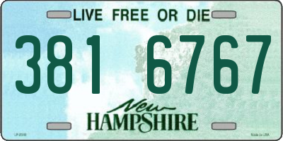 NH license plate 3816767