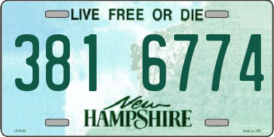 NH license plate 3816774