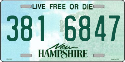 NH license plate 3816847