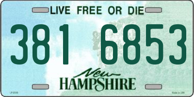 NH license plate 3816853