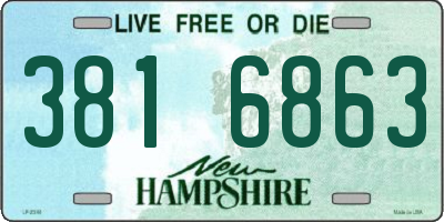 NH license plate 3816863