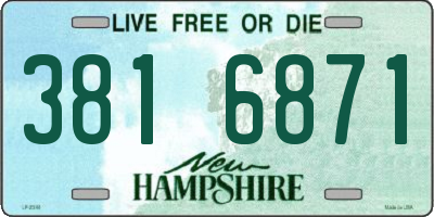 NH license plate 3816871