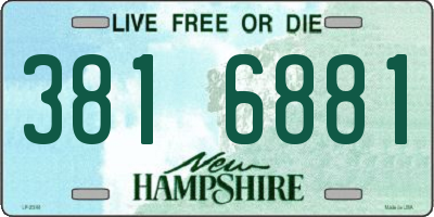 NH license plate 3816881