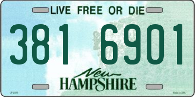 NH license plate 3816901