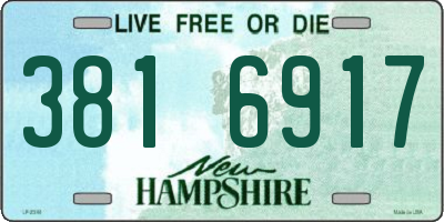 NH license plate 3816917