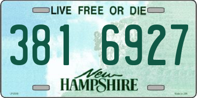 NH license plate 3816927
