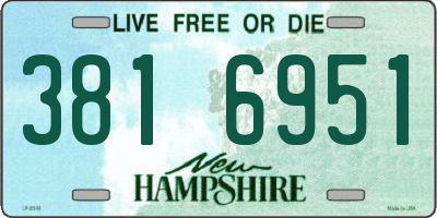 NH license plate 3816951