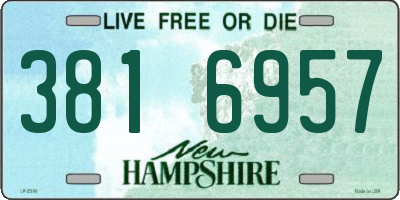 NH license plate 3816957