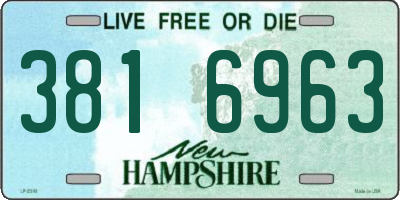 NH license plate 3816963