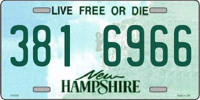 NH license plate 3816966