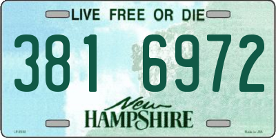 NH license plate 3816972