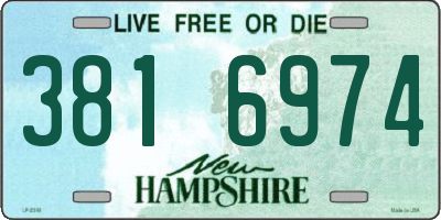 NH license plate 3816974