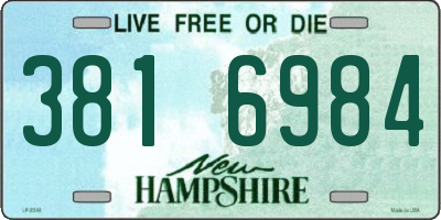 NH license plate 3816984