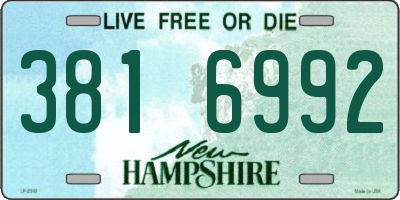 NH license plate 3816992