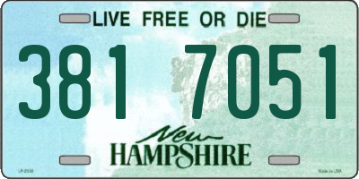 NH license plate 3817051