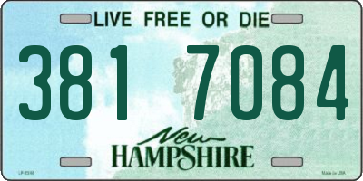 NH license plate 3817084