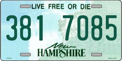 NH license plate 3817085