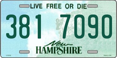 NH license plate 3817090