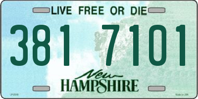 NH license plate 3817101