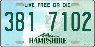 NH license plate 3817102