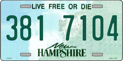 NH license plate 3817104