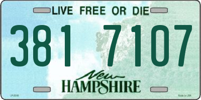 NH license plate 3817107
