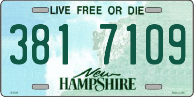 NH license plate 3817109