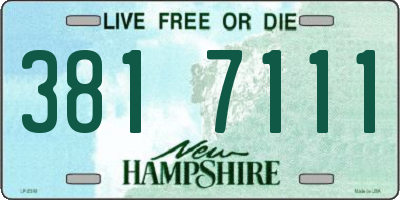 NH license plate 3817111