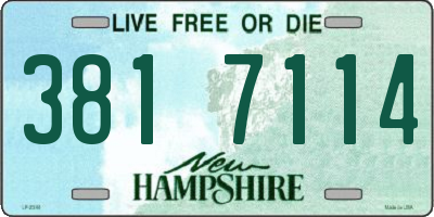 NH license plate 3817114