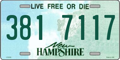 NH license plate 3817117