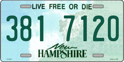 NH license plate 3817120