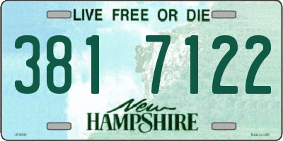 NH license plate 3817122