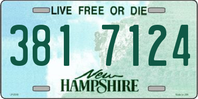 NH license plate 3817124