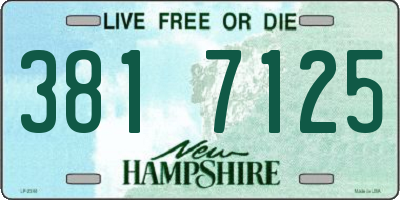 NH license plate 3817125