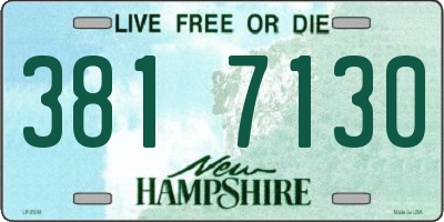 NH license plate 3817130