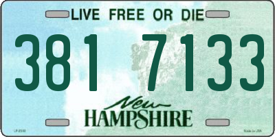 NH license plate 3817133