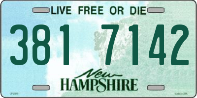 NH license plate 3817142