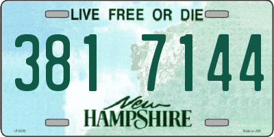 NH license plate 3817144