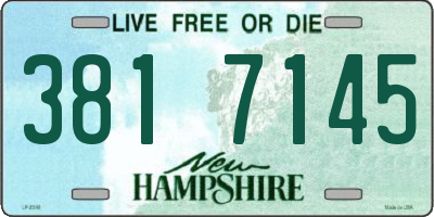 NH license plate 3817145