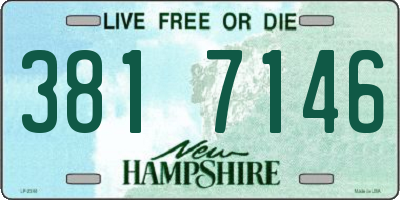 NH license plate 3817146