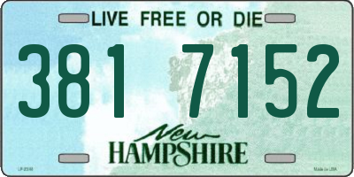 NH license plate 3817152
