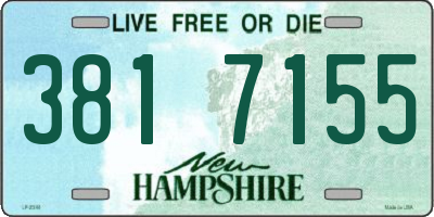 NH license plate 3817155