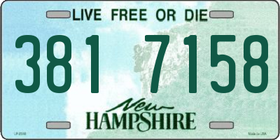 NH license plate 3817158