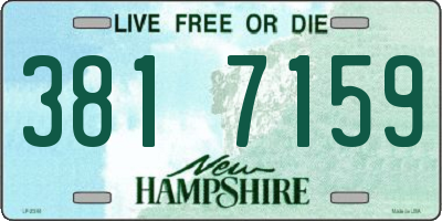 NH license plate 3817159