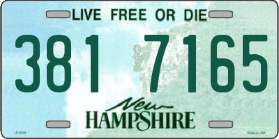 NH license plate 3817165