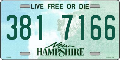 NH license plate 3817166
