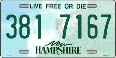 NH license plate 3817167