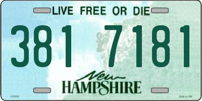 NH license plate 3817181