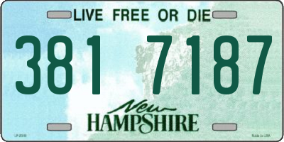 NH license plate 3817187