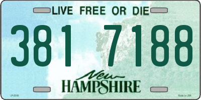 NH license plate 3817188